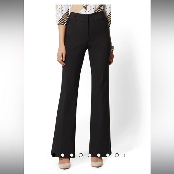 7th Avenue Bootcut Black Trousers stretch 6 - Picture 1 of 5